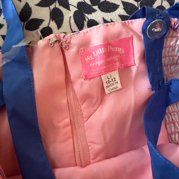Unique Vintage X My Little Ponies Pink & Blue Bow Front Pinup Romper NWT M-L? - Picture 12 of 15